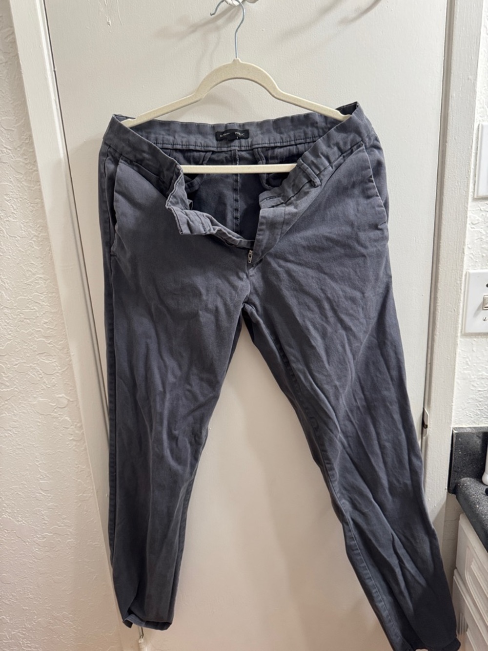 Banana Republic Charcoal Straight-Leg Pants